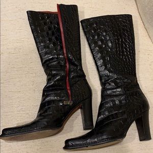 Donald Pliner Gia Black Carib Cator Boots